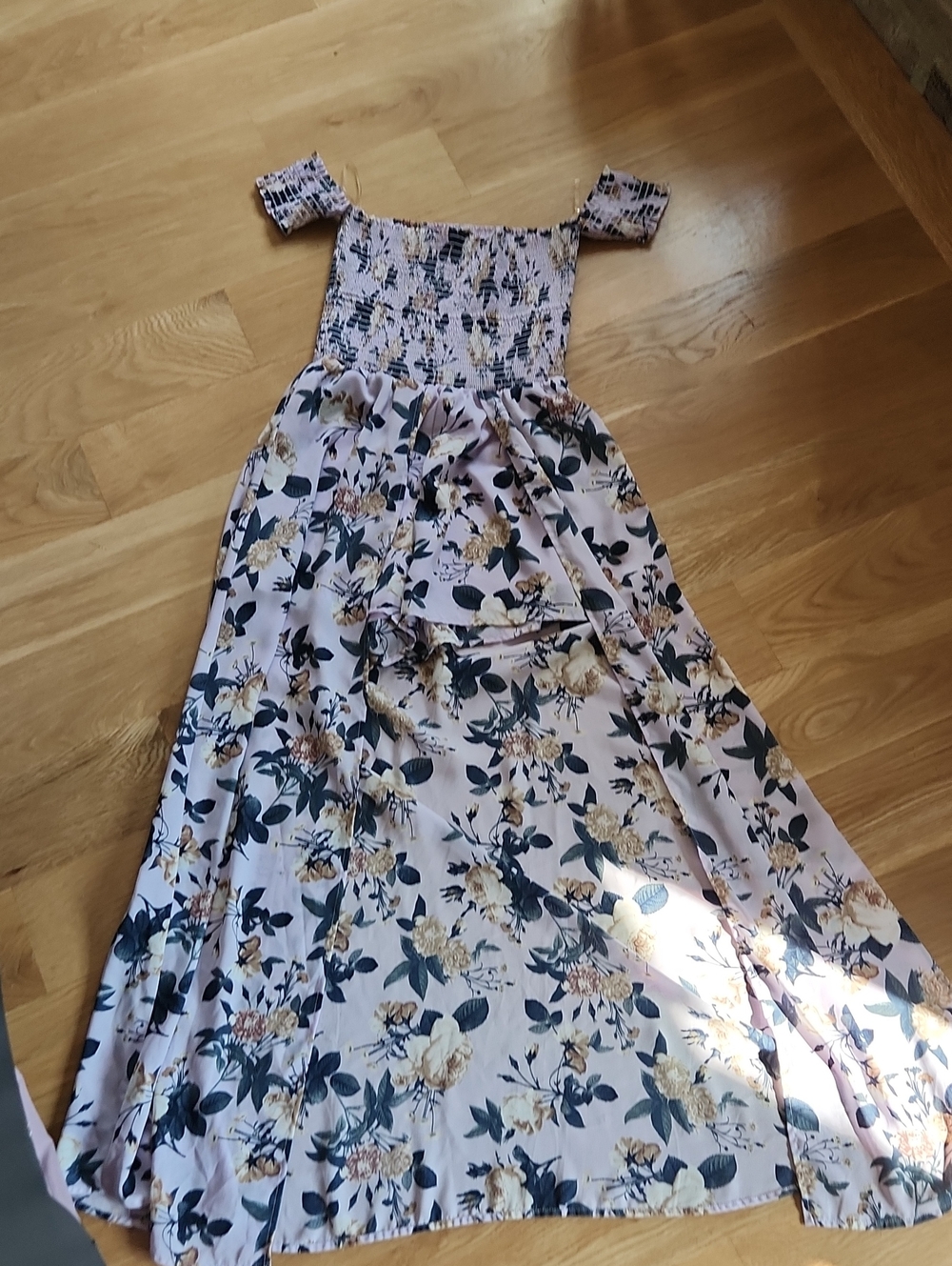 Altar'd State Off The Shoulder Floral Romper Dress